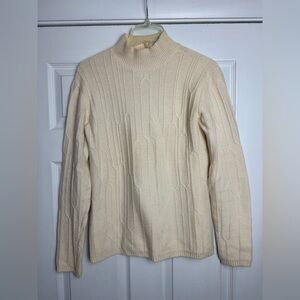 TSE Cream Sweater - 100% Cashmere - Large